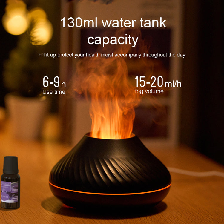 Aroma Diffuser 3d Colorful Flame Humidifier Volcano Flame Forge Maison