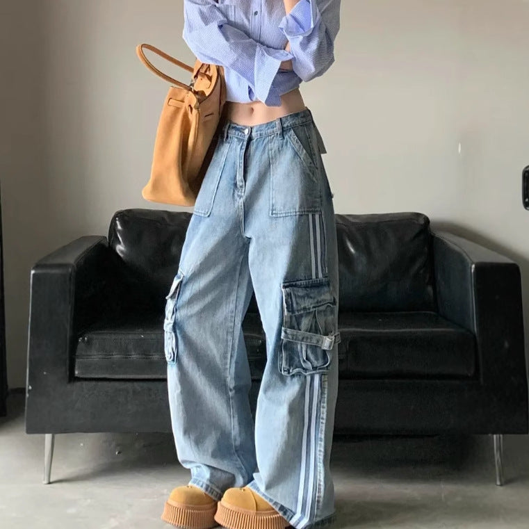 The Heritage Stripe Denim | Wide-Leg Forge Maison