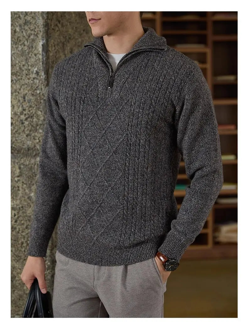 Quatre Zip Diamond Jumper Forge Maison