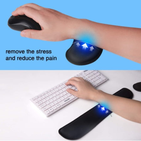 Ergonomic Gel Wrist Rest Mouse Pad set - Comfort for Long Work Sessions Forge Maison