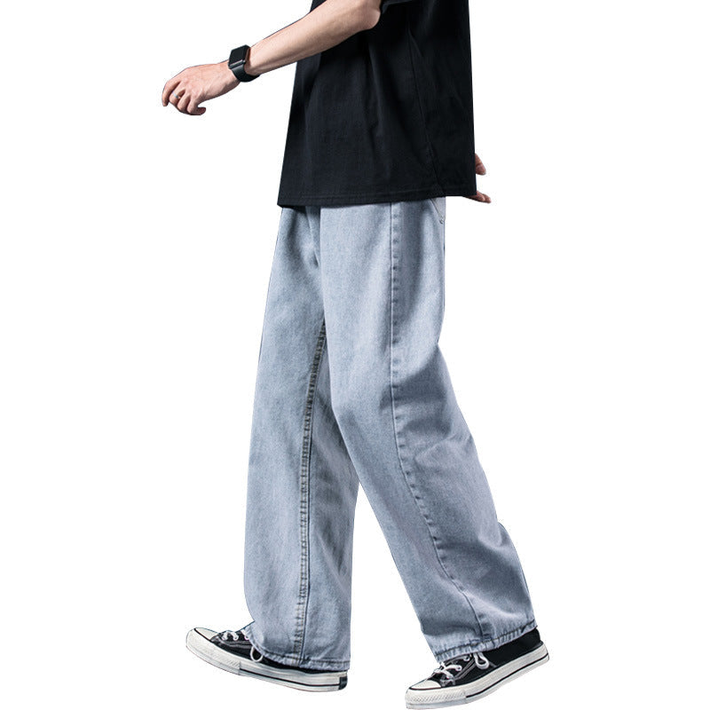 Light-Colored Straight-Leg Loose Wide-Leg Denim Trousers Forge Maison