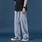 Light-Colored Straight-Leg Loose Wide-Leg Denim Trousers Forge Maison
