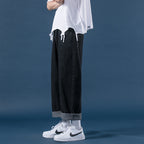 Light-Colored Straight-Leg Loose Wide-Leg Denim Trousers Forge Maison