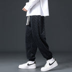 Loose Chessboard Plaid Straight Sweatpants Forge Maison