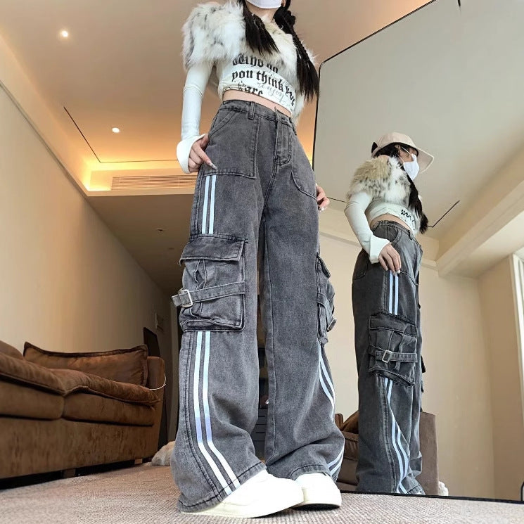 The Heritage Stripe Denim | Wide-Leg Forge Maison