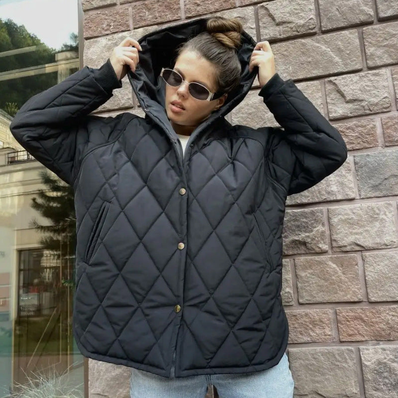 Women's Cotton-padded Clothes European And American Fashion Woman Cotton Dress Coat Forge Maison