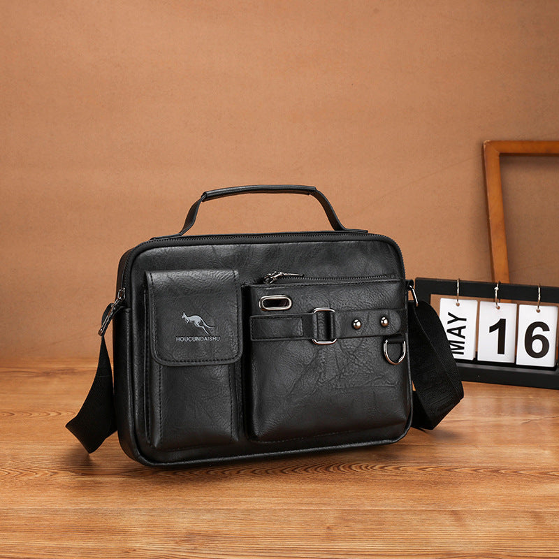 The Continental Carryall | Stitch-Detail Messenger for the Modern Professional Forge Maison