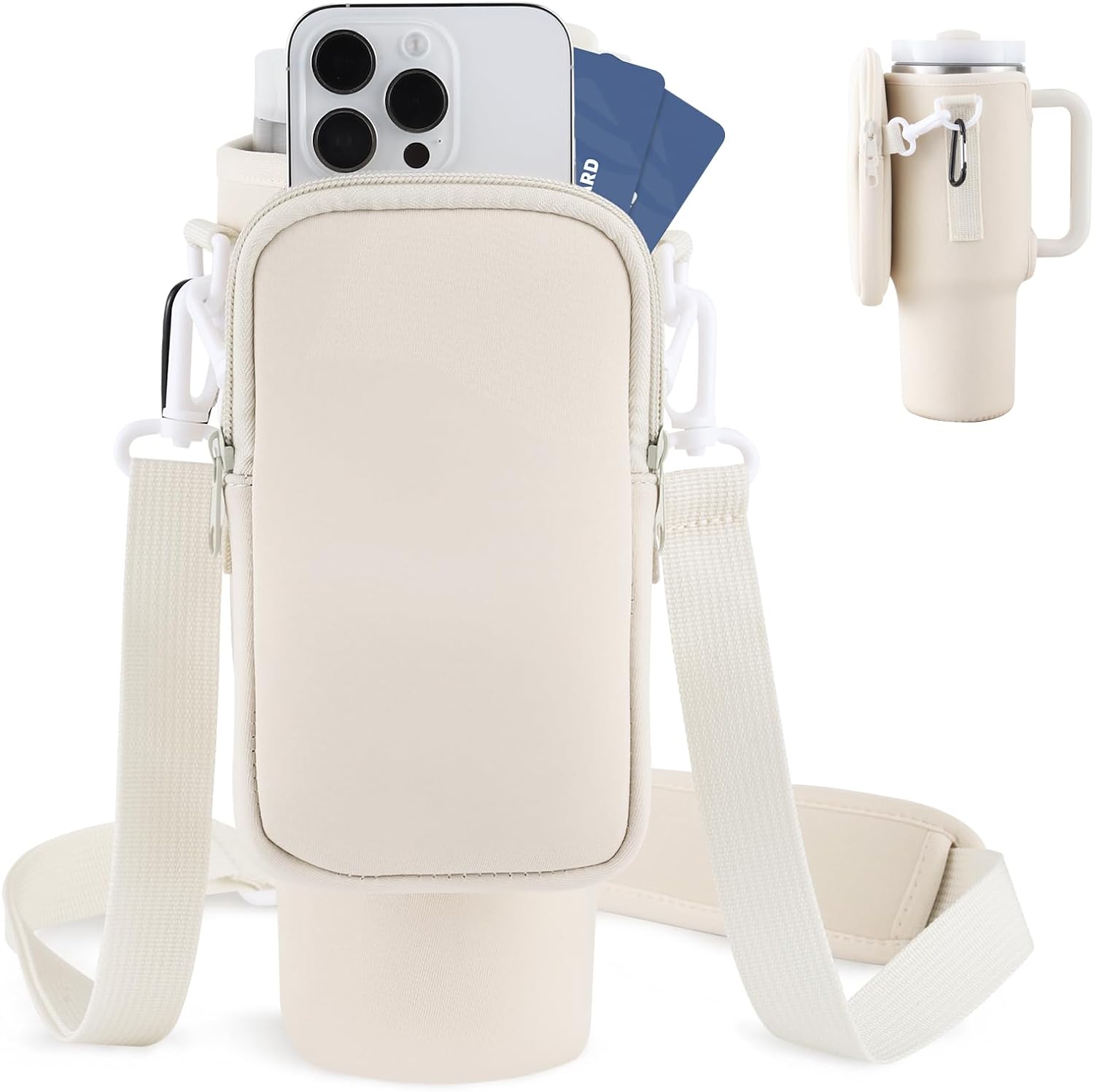 Insulated Water Bottle Carrier - Hands-Free Hydration Forge Maison