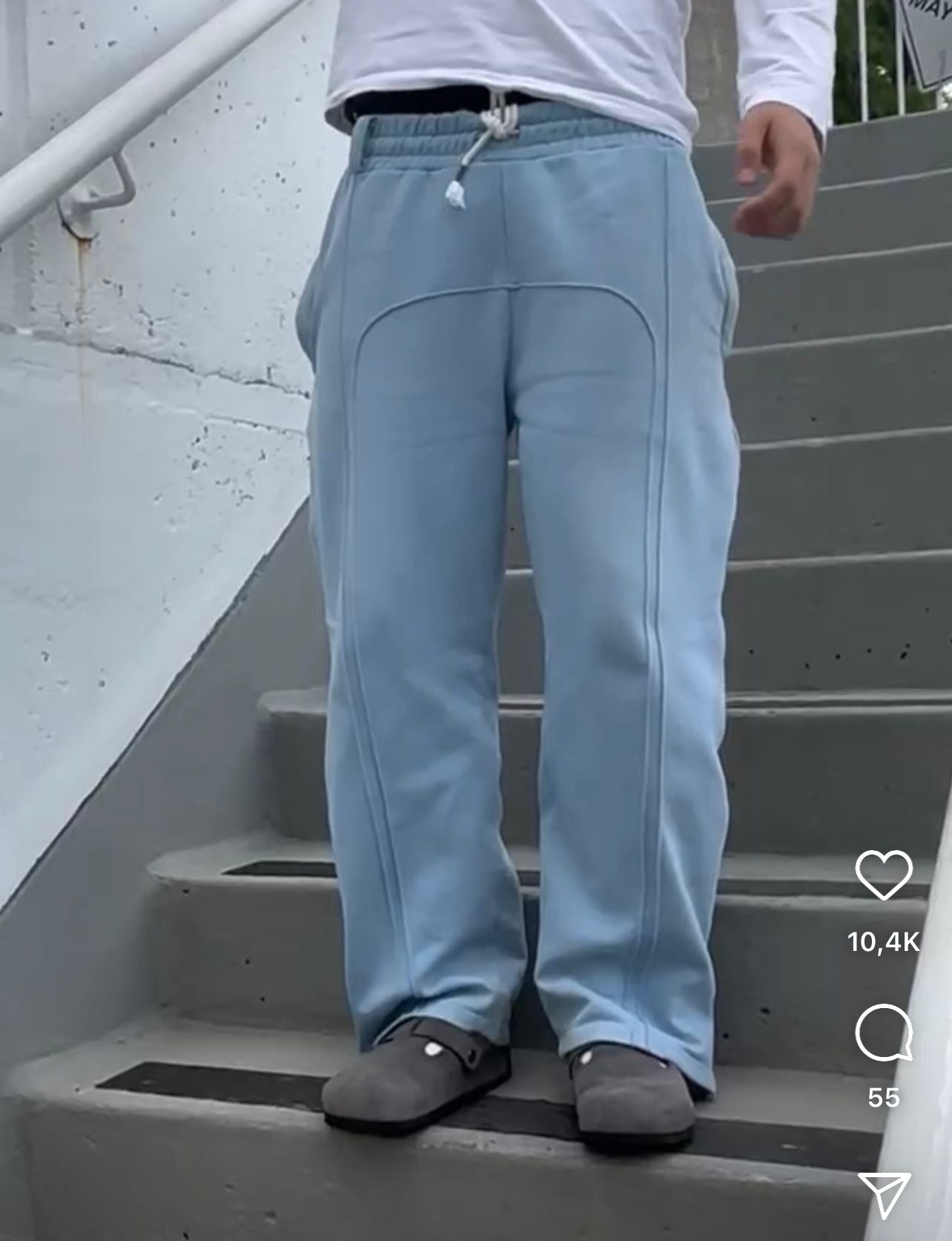 Casual Stretch Rope Long Sweatpants Forge Maison