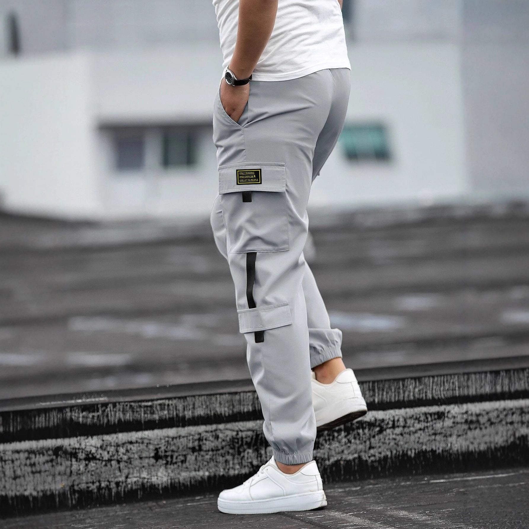 Mens Retro Jogger Casual Work Pants Forge Maison