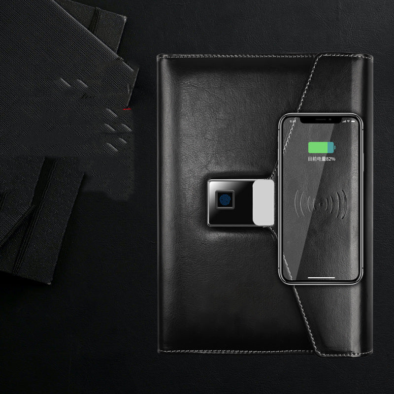 Business Office Notebook Fingerprint Lock Notepad Forge Maison