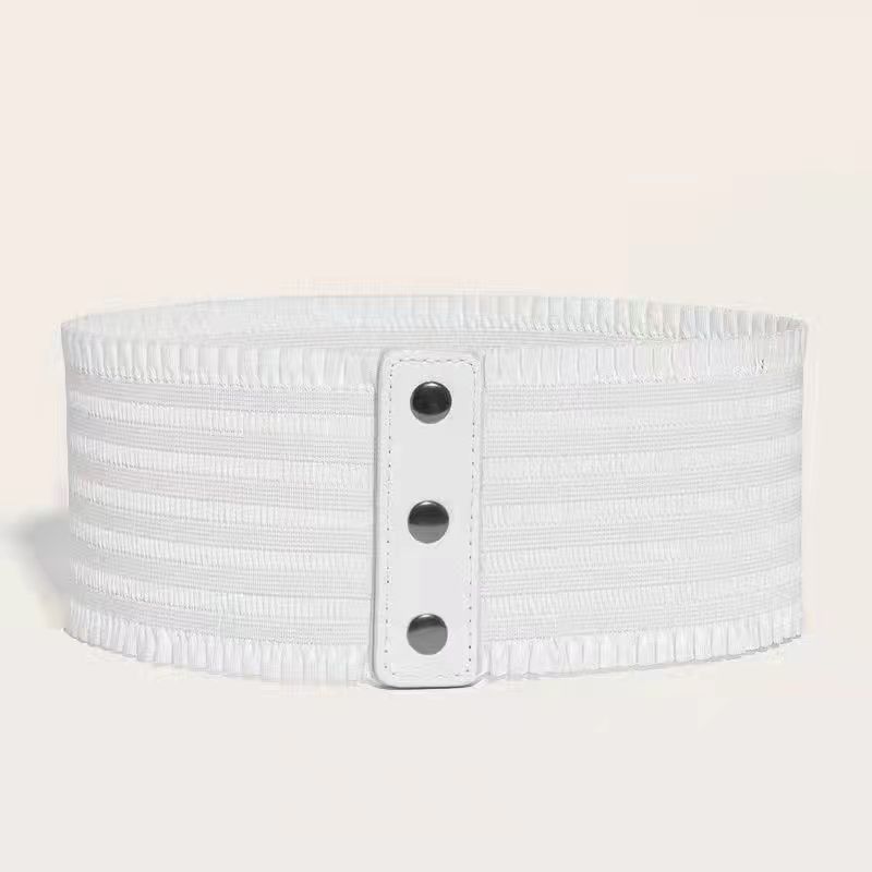 Retro-style Elastic Wide Waist Belt Forge Maison