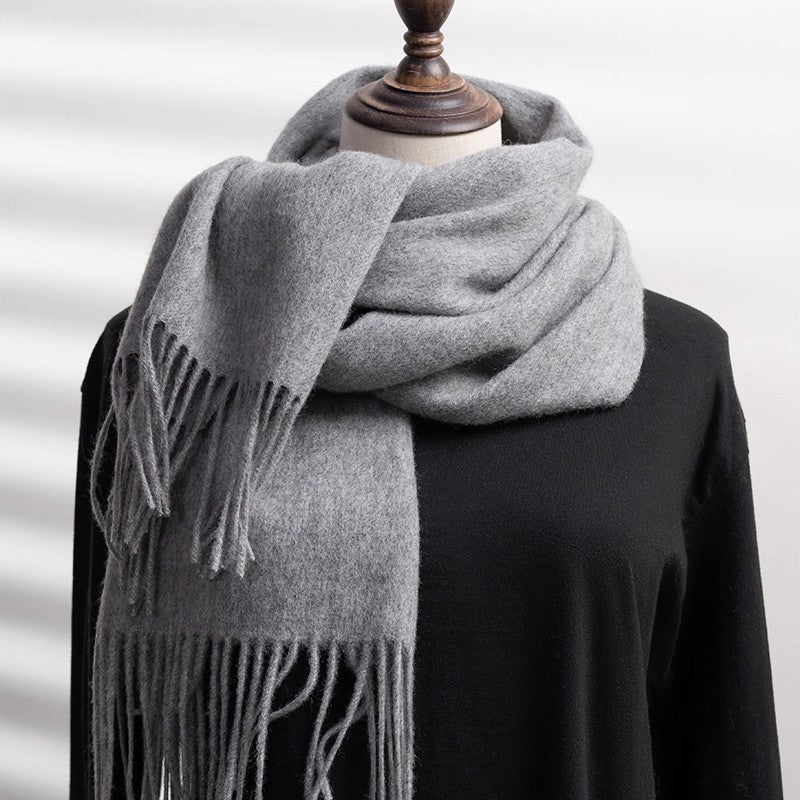 Mens Warm Versatile Solid-color Extra-thick Neck Gaiter Forge Maison