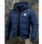 Mens Solid-Color Casual Cotton Padded Jacket Forge Maison