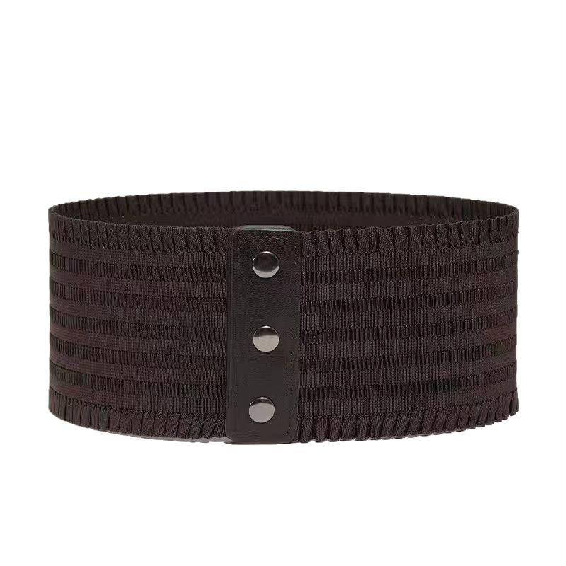 Retro-style Elastic Wide Waist Belt Forge Maison