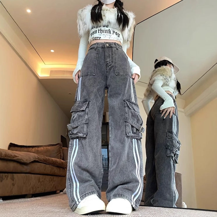 The Heritage Stripe Denim | Wide-Leg Forge Maison