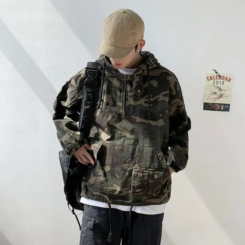 Mens Camouflage Tactical Work Jacket Forge Maison