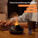 Aroma Diffuser 3d Colorful Flame Humidifier Volcano Flame Forge Maison