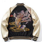 Embroidered Carp Varsity Jacket Forge Maison