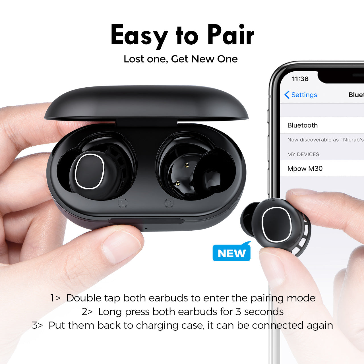 Sports running wireless headphones Forge Maison