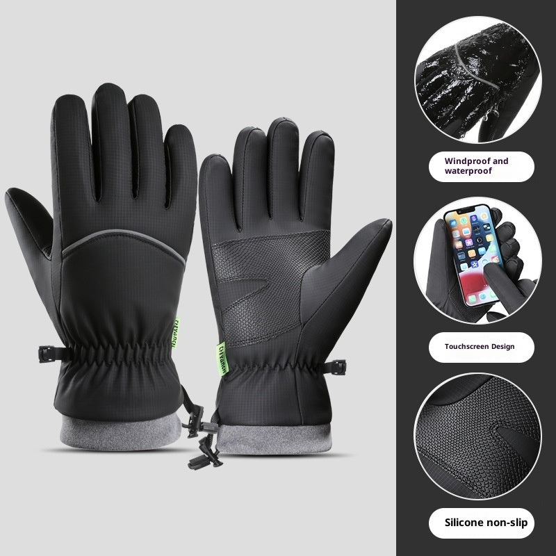 Fleece-lined Thick Waterproof And Cold-resistant Gloves Forge Maison