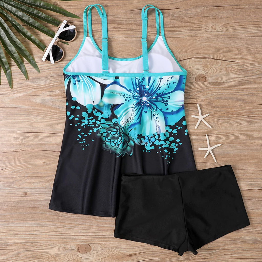 Women's 2-Piece Swim Set - Modest Shorts & Loose Top Forge Maison