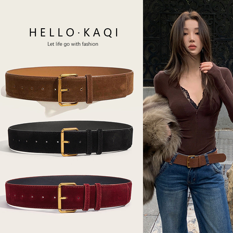 Suede High-end Minimalist Versatile Belt Forge Maison