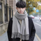 Mens Warm Versatile Solid-color Extra-thick Neck Gaiter Forge Maison