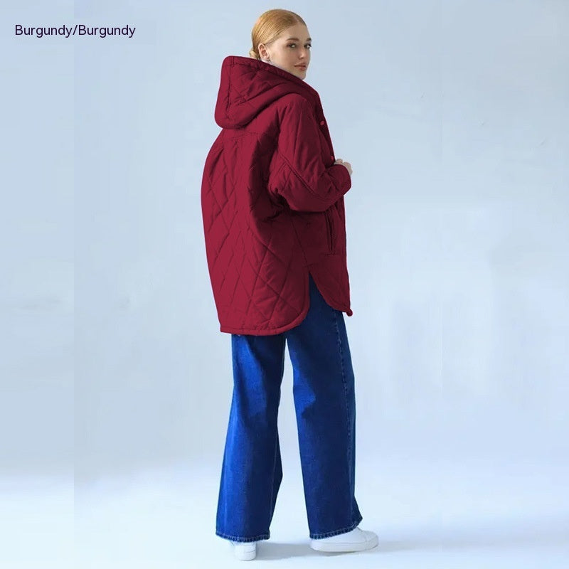 Women's Cotton-padded Clothes European And American Fashion Woman Cotton Dress Coat Forge Maison