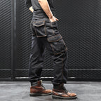 Men's Straight Cargo Pants Loose Plus Size Plus-sized Fat Guy's Pants Jeans Forge Maison