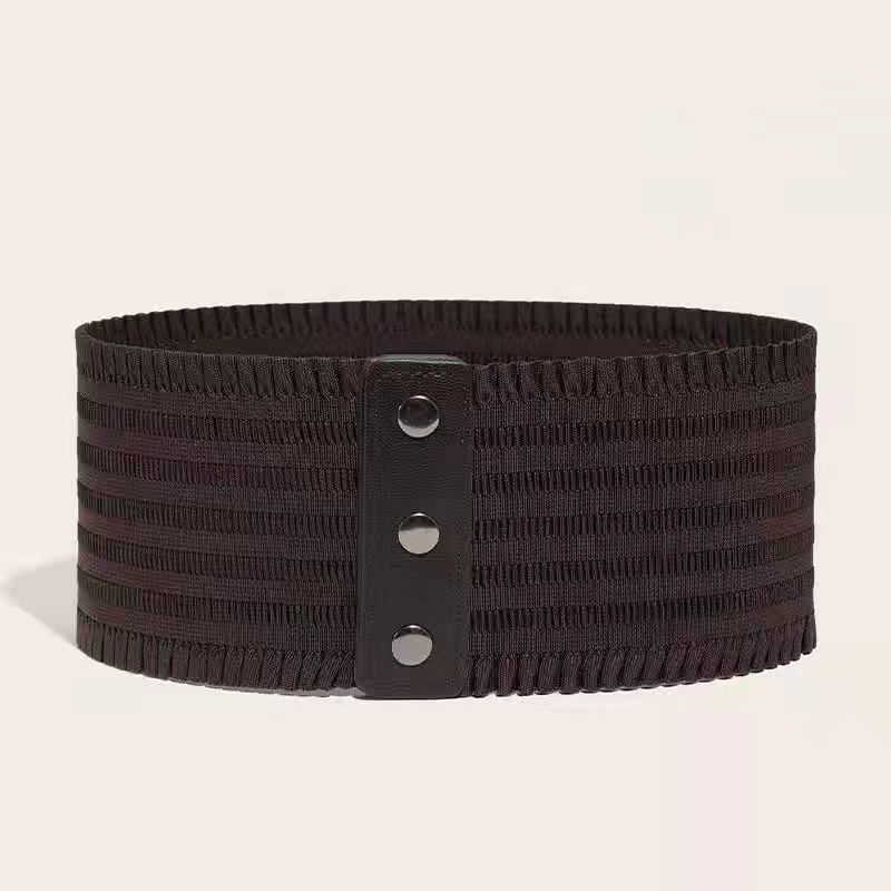Retro-style Elastic Wide Waist Belt Forge Maison