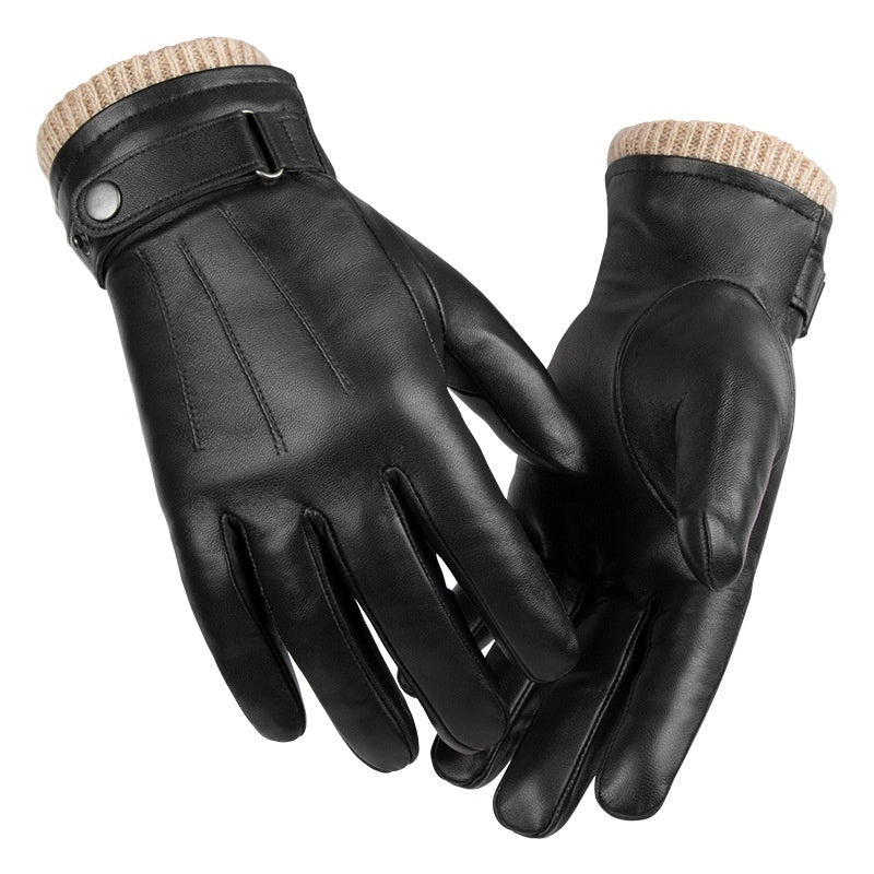 Fleece-lined Windproof Winter Sheepskin Warm Gloves Forge Maison