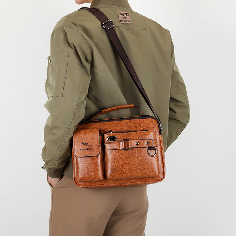 The Continental Carryall | Stitch-Detail Messenger for the Modern Professional Forge Maison