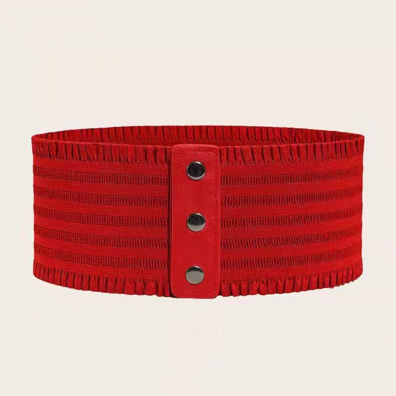 Retro-style Elastic Wide Waist Belt Forge Maison