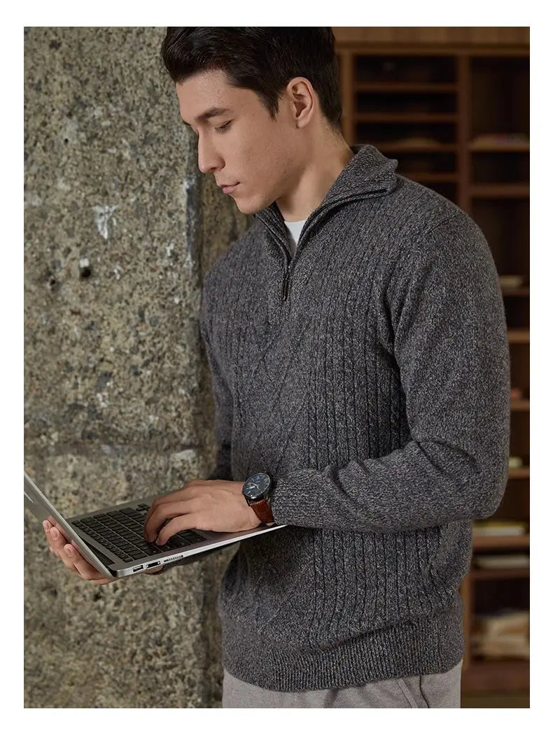 Quatre Zip Diamond Jumper Forge Maison