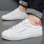 Spring New Mens White Sneakers With A Low-cut Design Forge Maison