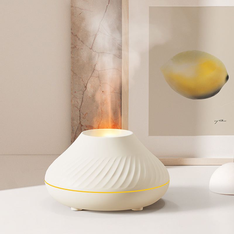 Aroma Diffuser 3d Colorful Flame Humidifier Volcano Flame Forge Maison