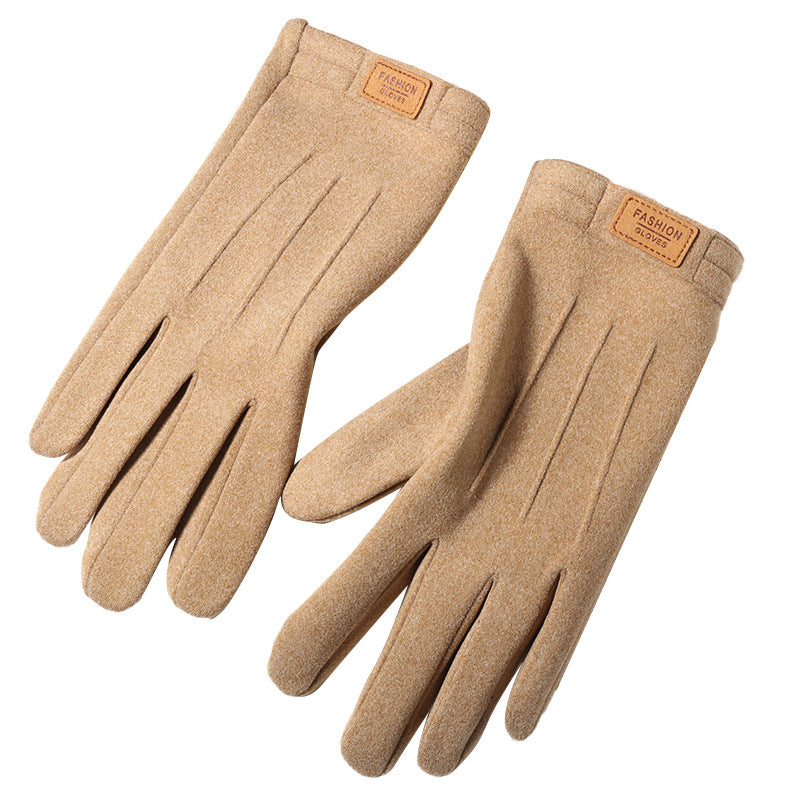 Gloves Winter Fleece-lined Warm Dralon Korean Wind-proof And Cold Protection Touch Screen Forge Maison