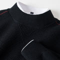 Heritage Pattern Stand Collar Sweater Forge Maison