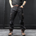 Men's Straight Cargo Pants Loose Plus Size Plus-sized Fat Guy's Pants Jeans Forge Maison