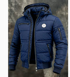 Mens Solid-Color Casual Cotton Padded Jacket Forge Maison