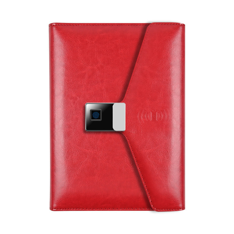 Business Office Notebook Fingerprint Lock Notepad Forge Maison