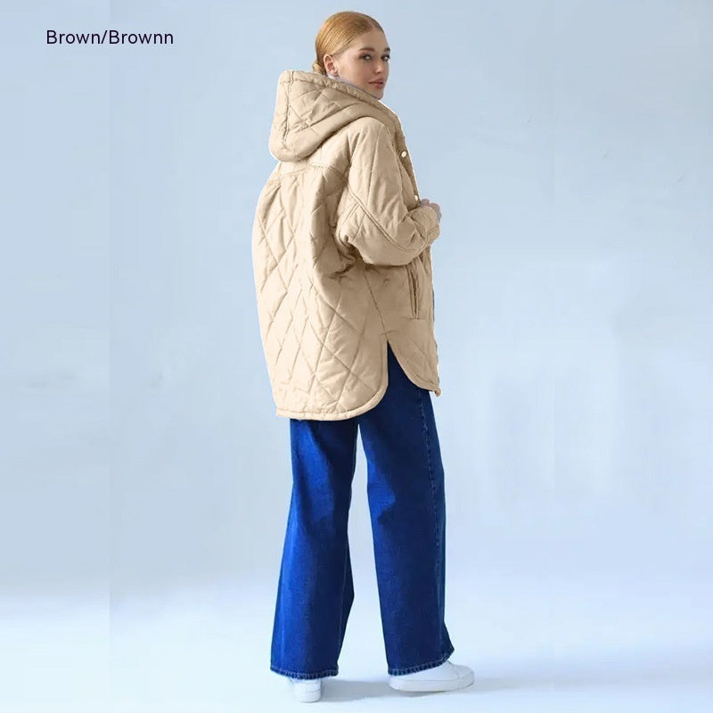 Women's Cotton-padded Clothes European And American Fashion Woman Cotton Dress Coat Forge Maison