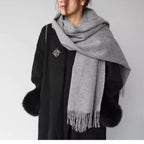 Mens Warm Versatile Solid-color Extra-thick Neck Gaiter Forge Maison