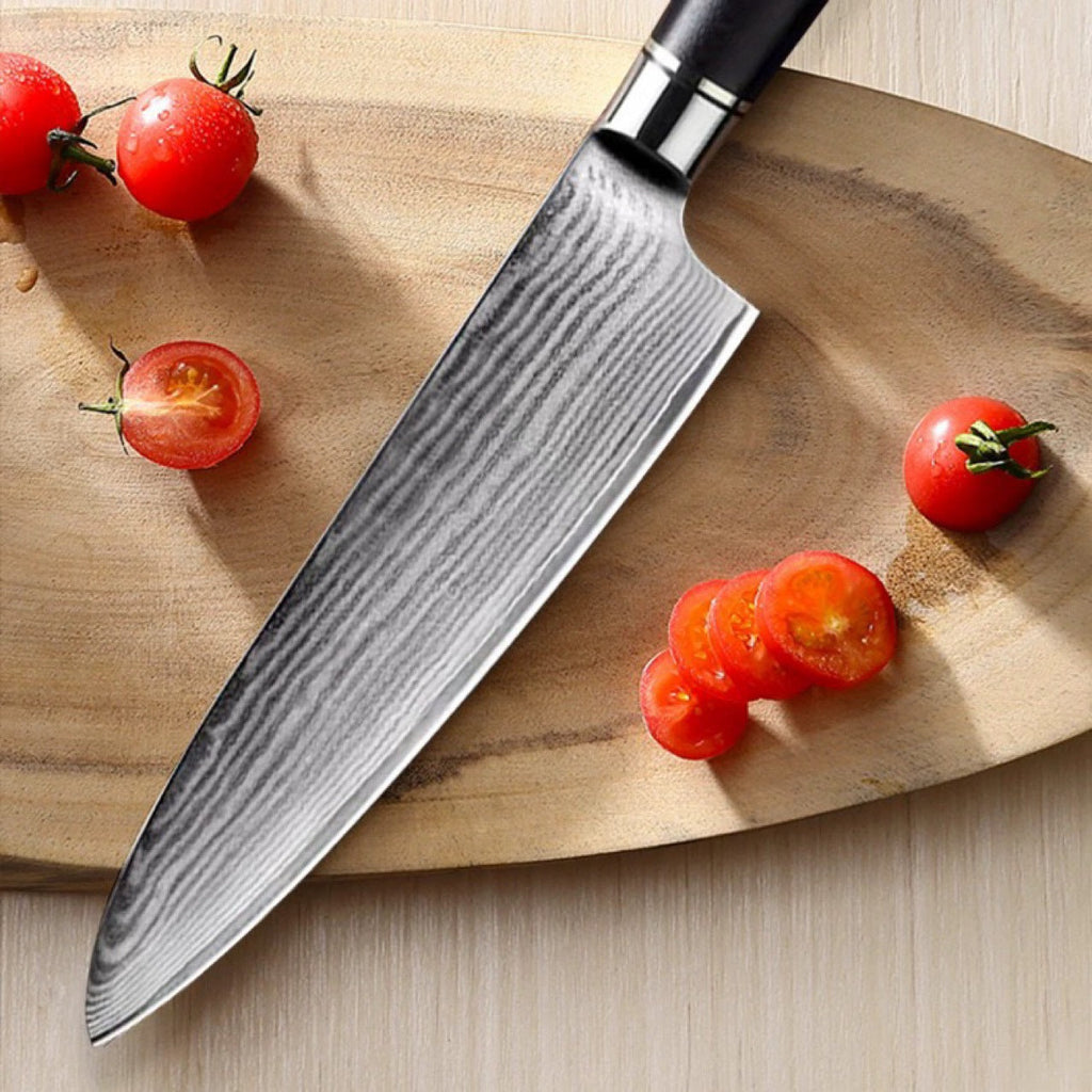 Quicksand Damascus Steel Set Chefs Knife Forge Maison