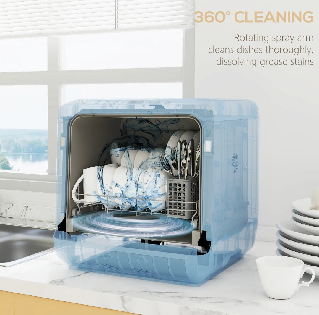 The HOMCOM Pro-Compact 6L Dishwasher Forge Maison