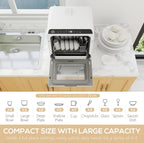 The HOMCOM Pro-Compact 6L Dishwasher Forge Maison
