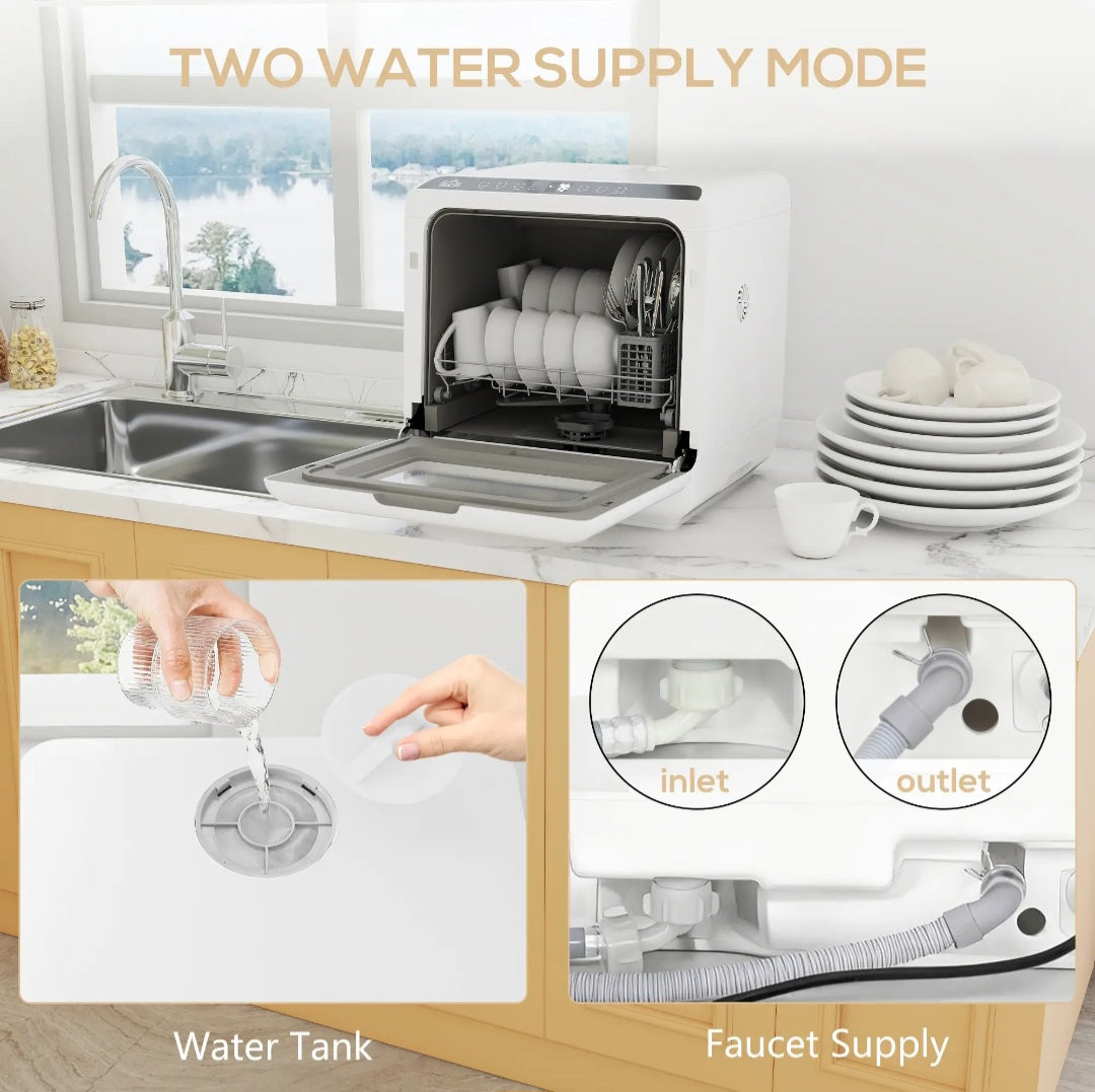 The HOMCOM Pro-Compact 6L Dishwasher Forge Maison